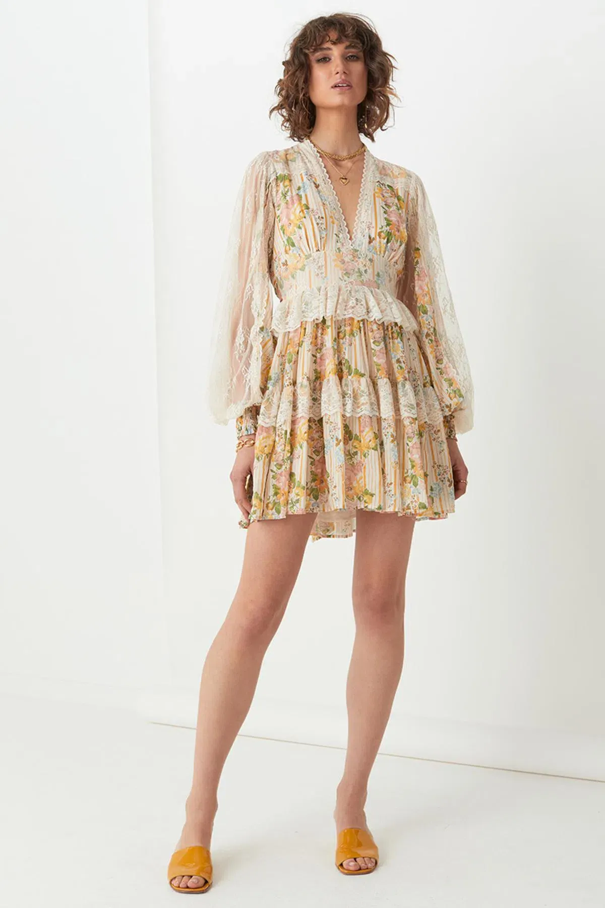 Spell Garden Party Mini Dress Floral Size 10 - Image 1