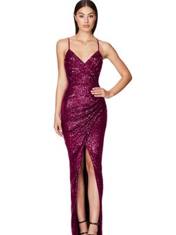 Nookie Cosmo Gown Fuchsia size 8 for rent on The Volte - image 1