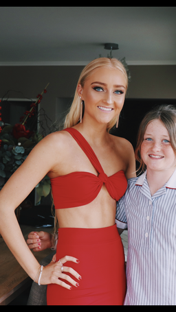 Amy Taylor Red Two Piece for rent on The Volte - image 1