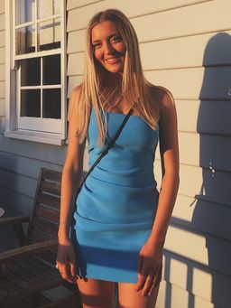 Bec & Bridge Paloma Mini Dress Blue Size AU 6 for rent on The Volte - image 4