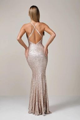 Love Nookie Dusk Til Gown Gold Size 8 for rent on The Volte - image 2