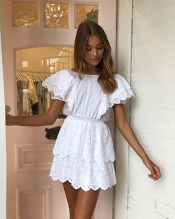 Sir The Label Gabriel Low Back Mini In White Size AU 8  for rent on The Volte - image 2