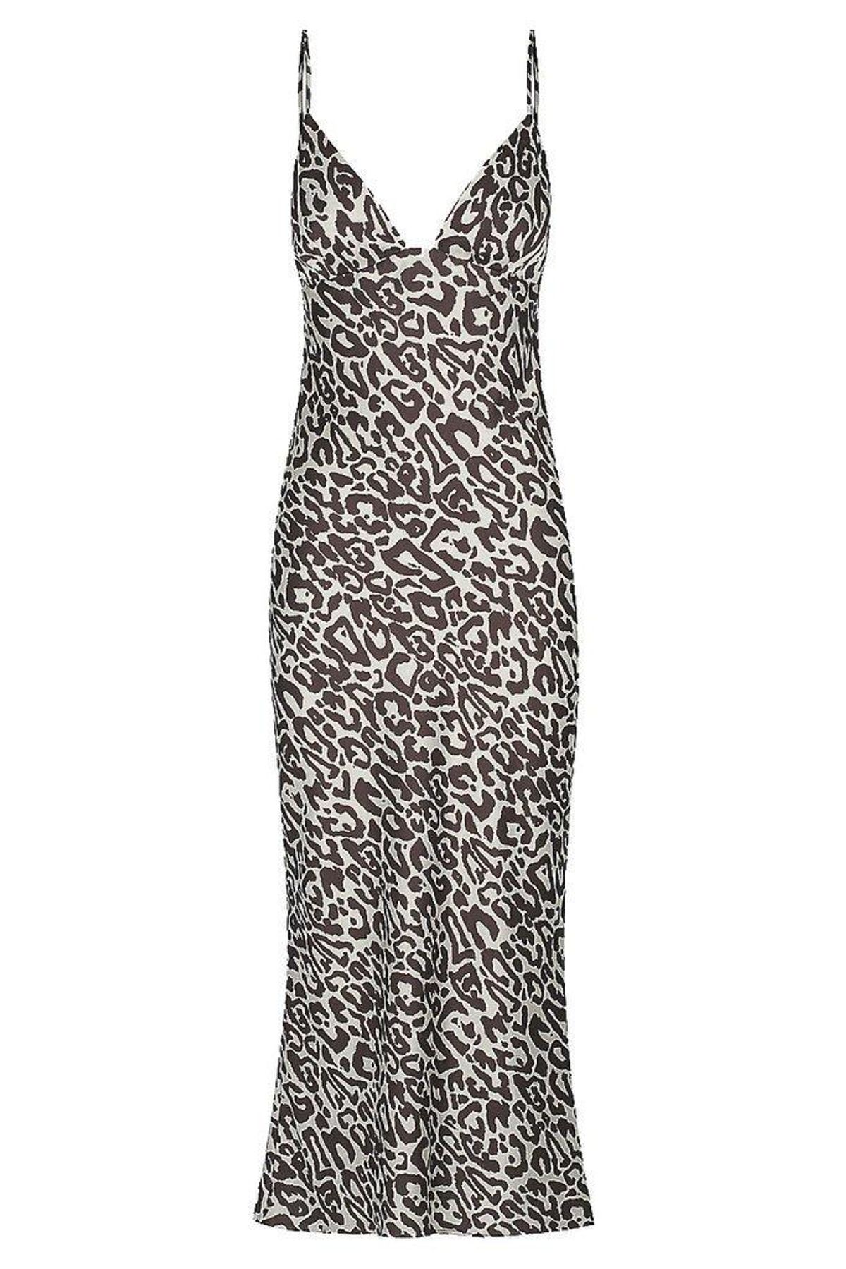 Shona Joy Isabella Bias Midi Dress Leopard 10 - Image 4
