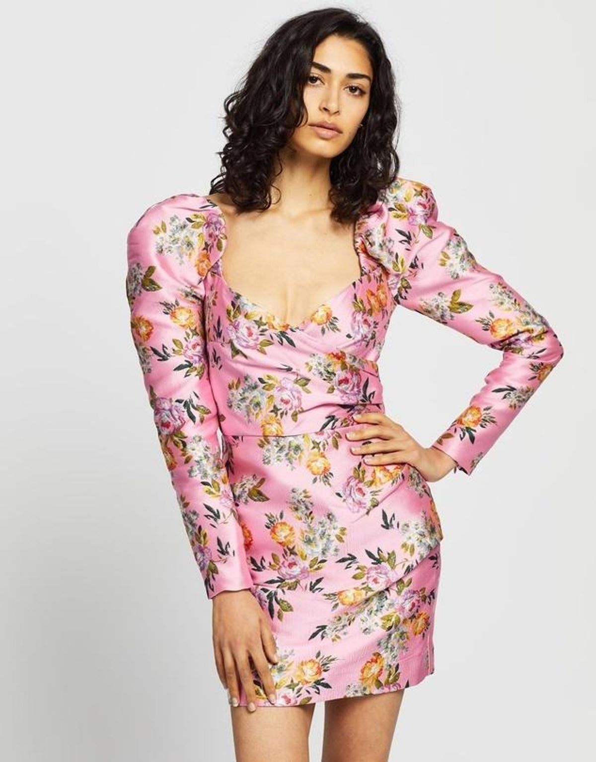 Bec & Bridge Peony Party Mini Dress Print Size AU 6 - Image 2