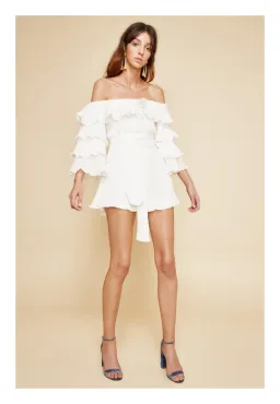 C/MEO Collective Sacrifices Mini Dress White Size XXS/ AU 6 for rent on The Volte - image 1