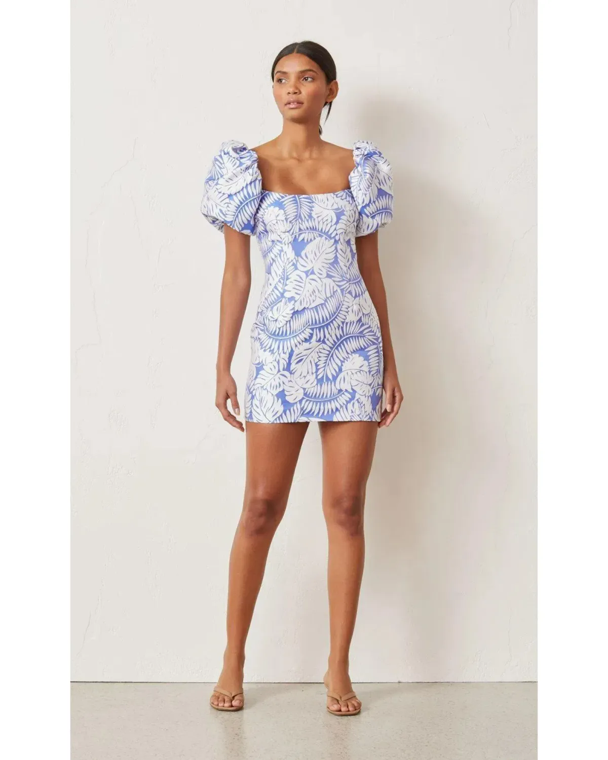 Bec & Bridge Banana Leaf Mini Dress Print Size AU 6 - Image 1