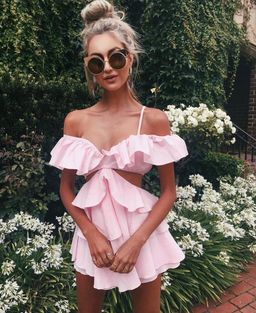 SOFIA THE LABEL | Rose Dress in Baby Pink | Size 6 for rent on The Volte - image 5