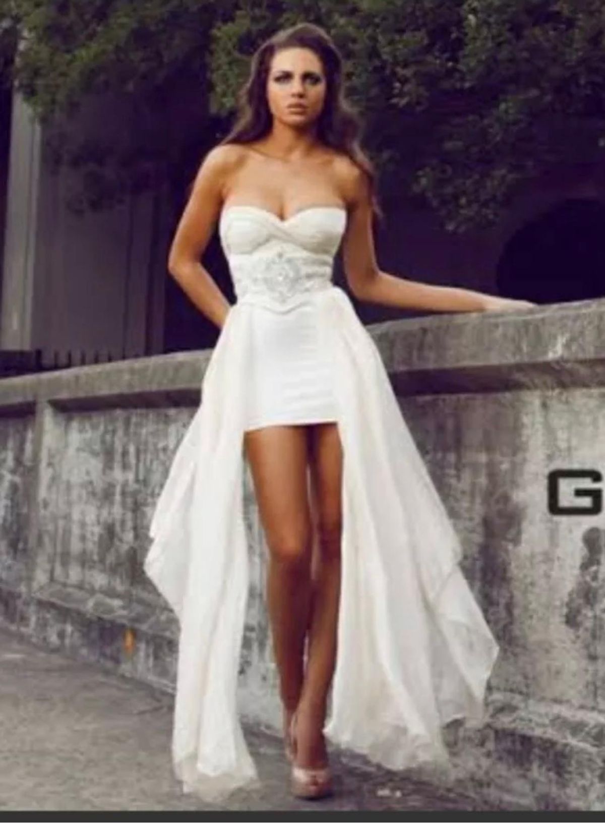 Galanni Opulence mini dress cream size 6 - Image 3