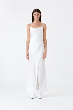 Camilla and Marc The Bowery Slip Dress Cold White Size 6 for rent on The Volte - image 1