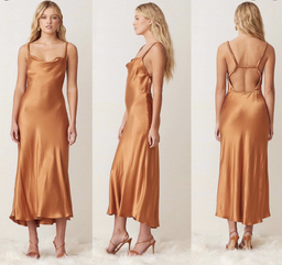 Bec & Bridge Lani midi dress gold size 6 for rent on The Volte - image 2