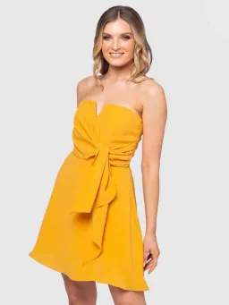 Pilgrim Deja Mini Dress Yellow Size 10 for rent on The Volte - image 1