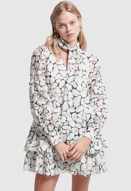  Aje Rebellion Lace Mini Dress Print Size 8 for rent on The Volte - image 2