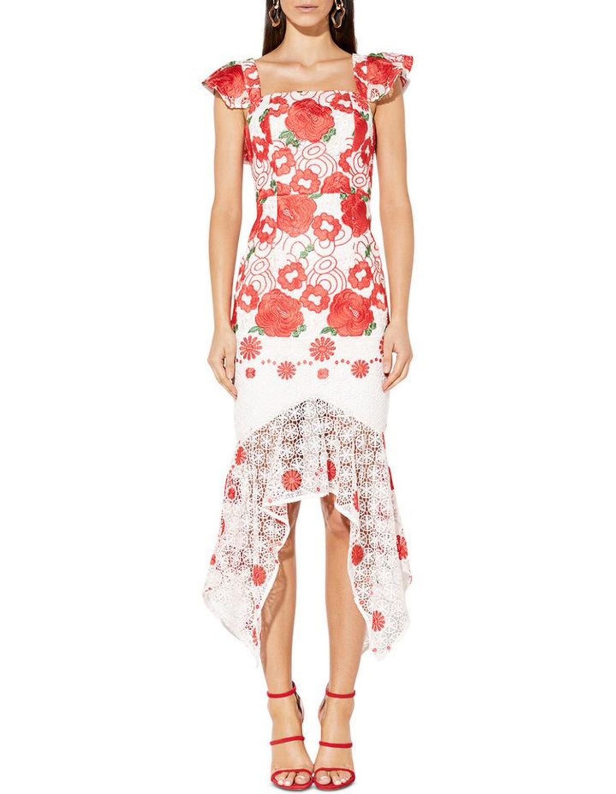 Mossman Roses Are Red Dress Print Size 8 - Image 1