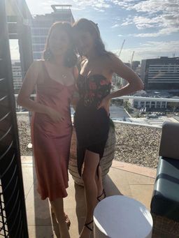 DION LEE Layered Silk Satin Dress In Pink for rent on The Volte - image 3