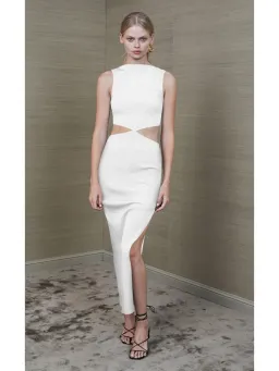 Bec & Bridge Reba Midi Dress in Ivory Size 6  for rent on The Volte - image 1