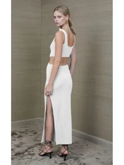 Bec & Bridge Reba Midi Dress in Ivory Size 6  for rent on The Volte - image 2