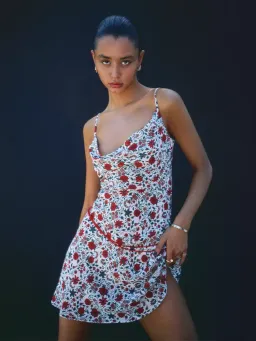 Realisation Par The Montague Mini Dress White Batik Floral Size XXS / AU 4 for rent on The Volte - image 2