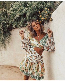 Zimmermann Golden Surfer Mini Dress Splice Size 0P / AU 6 for rent on The Volte - image 5