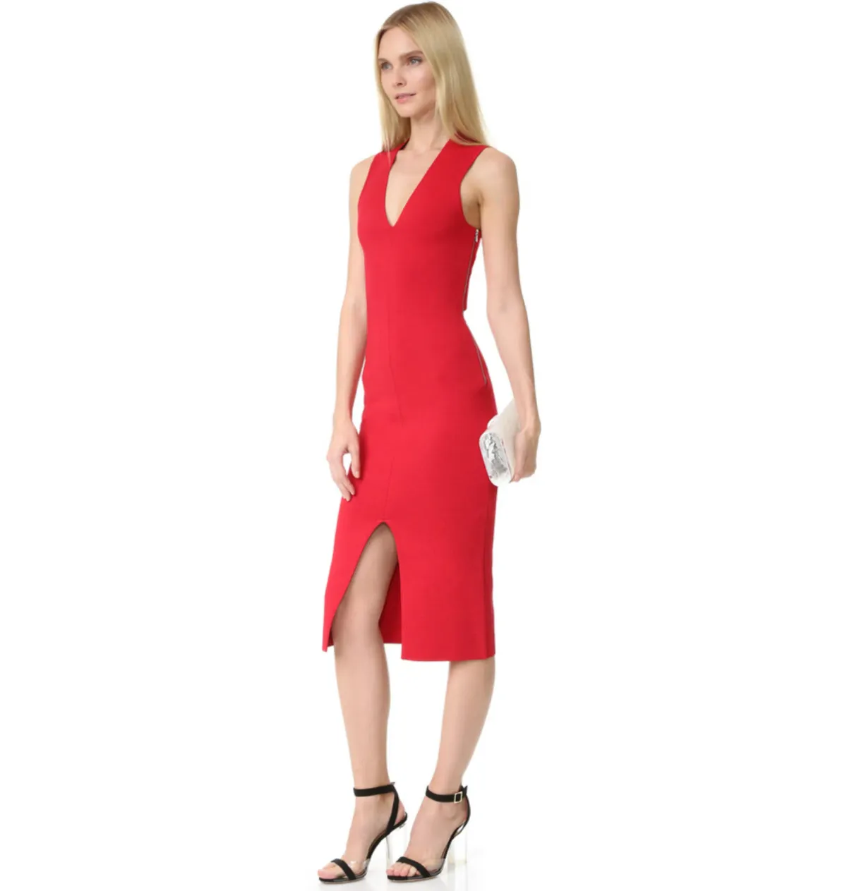 Dion Lee Bandage Back Fitted Dress Red Size AU 6 - Image 1
