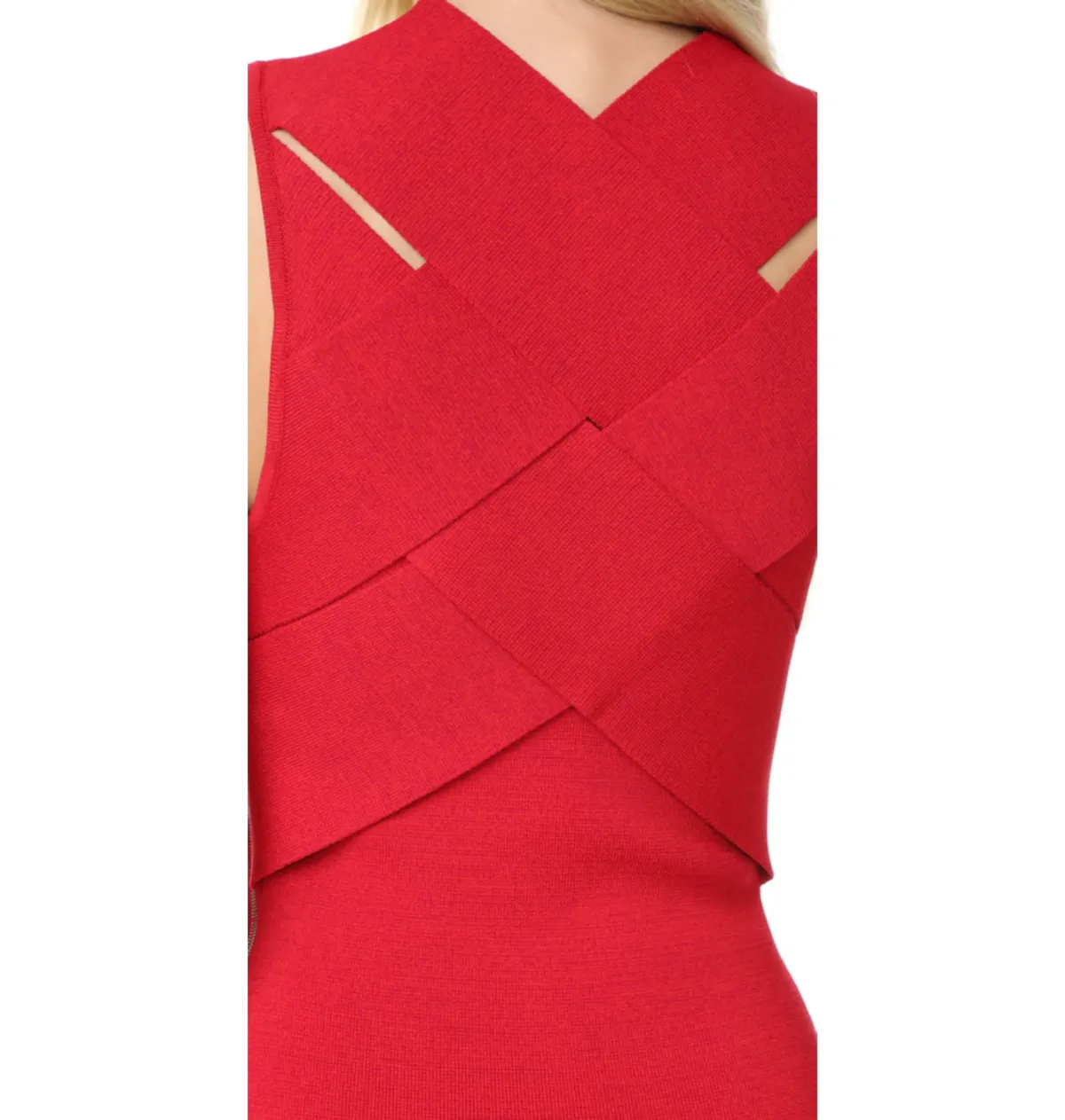 Dion Lee Bandage Back Fitted Dress Red Size AU 6 - Image 2