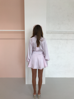 Acler Doheny Mini Dress in Blush Size 6 for rent on The Volte - image 6