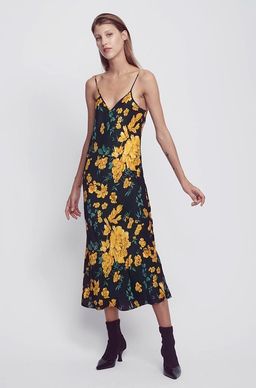 Silk Laundry Yellow Flora Slip Dress Size 8 for rent on The Volte - image 1