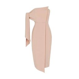 Misha Romi Structured Midi Dress Pink Size 8/S for rent on The Volte - image 4