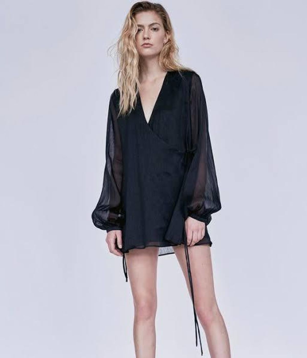 Matin, Westbourne Mini Wrap Dress, Black, size 8 - Image 1