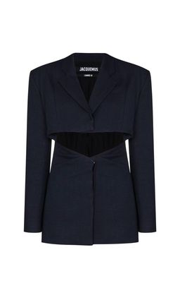 Jacquemus La Veste Arles Mini Dress Navy Size 36 for rent on The Volte - image 6