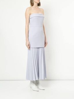 LINEAR CREPE PLEAT STRAPLESS DRESS for rent on The Volte - image 1