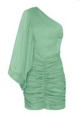 One Shoulder Mini Dress - Spearmint for rent on The Volte - image 2