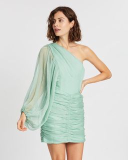One Shoulder Mini Dress - Spearmint for rent on The Volte - image 1