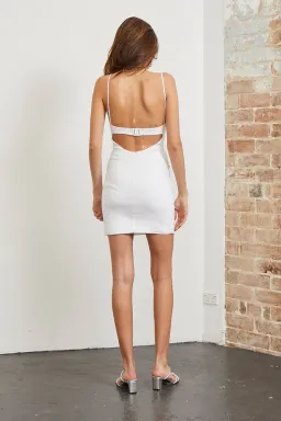 Bec & Bridge Hey Baby Mini Dress White Size 6 for rent on The Volte - image 3