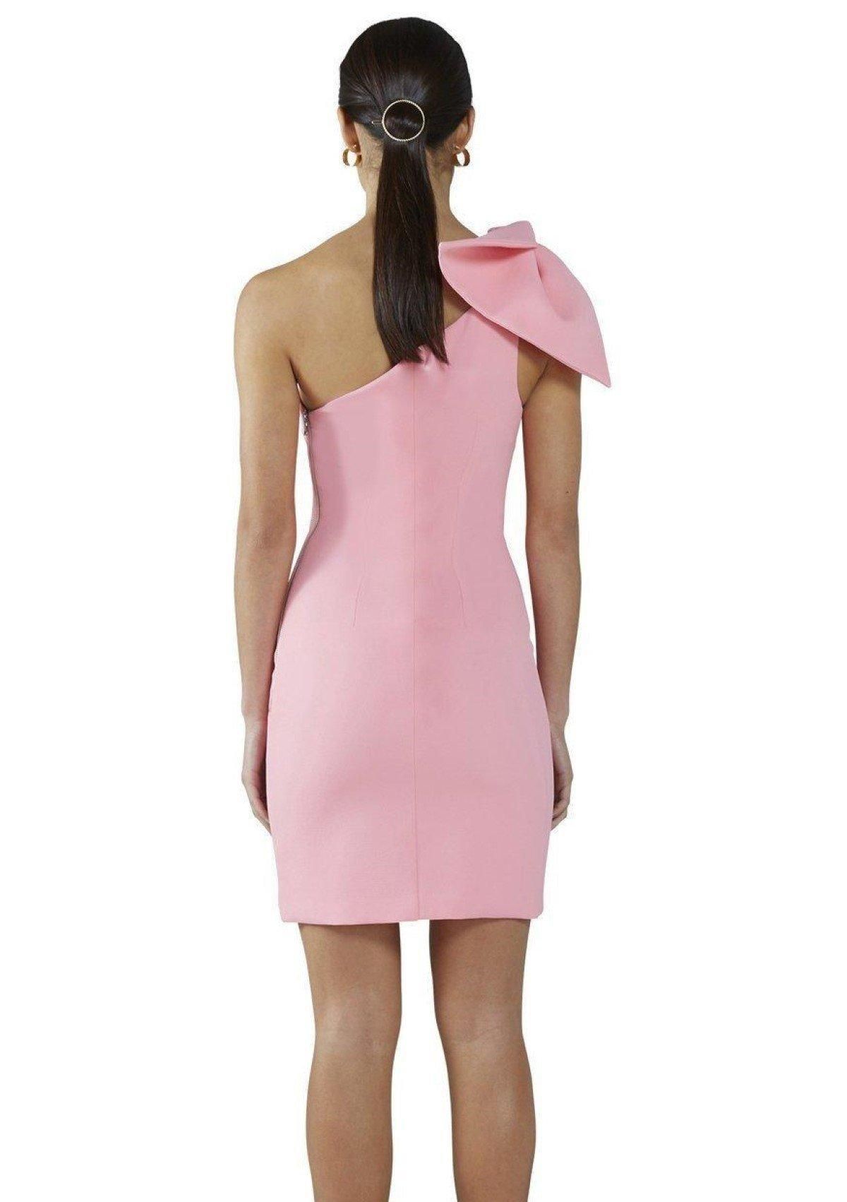 By Johnny Carnation Tie Shoulder Mini Dress Pink Size 6 - Image 2