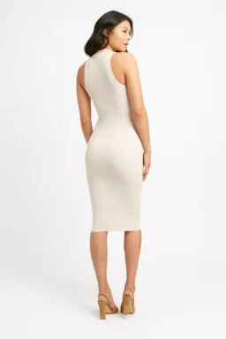 Kookai Lola Panel Dress Tapioca Cream Size 2 for rent on The Volte - image 3