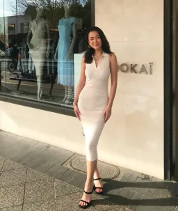 Kookai Lola Panel Dress Tapioca Cream Size 2 for rent on The Volte - image 1