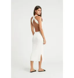 Sir The Label Marcelle Open Back Midi Dress White Size 0 / AU 6 for rent on The Volte - image 2