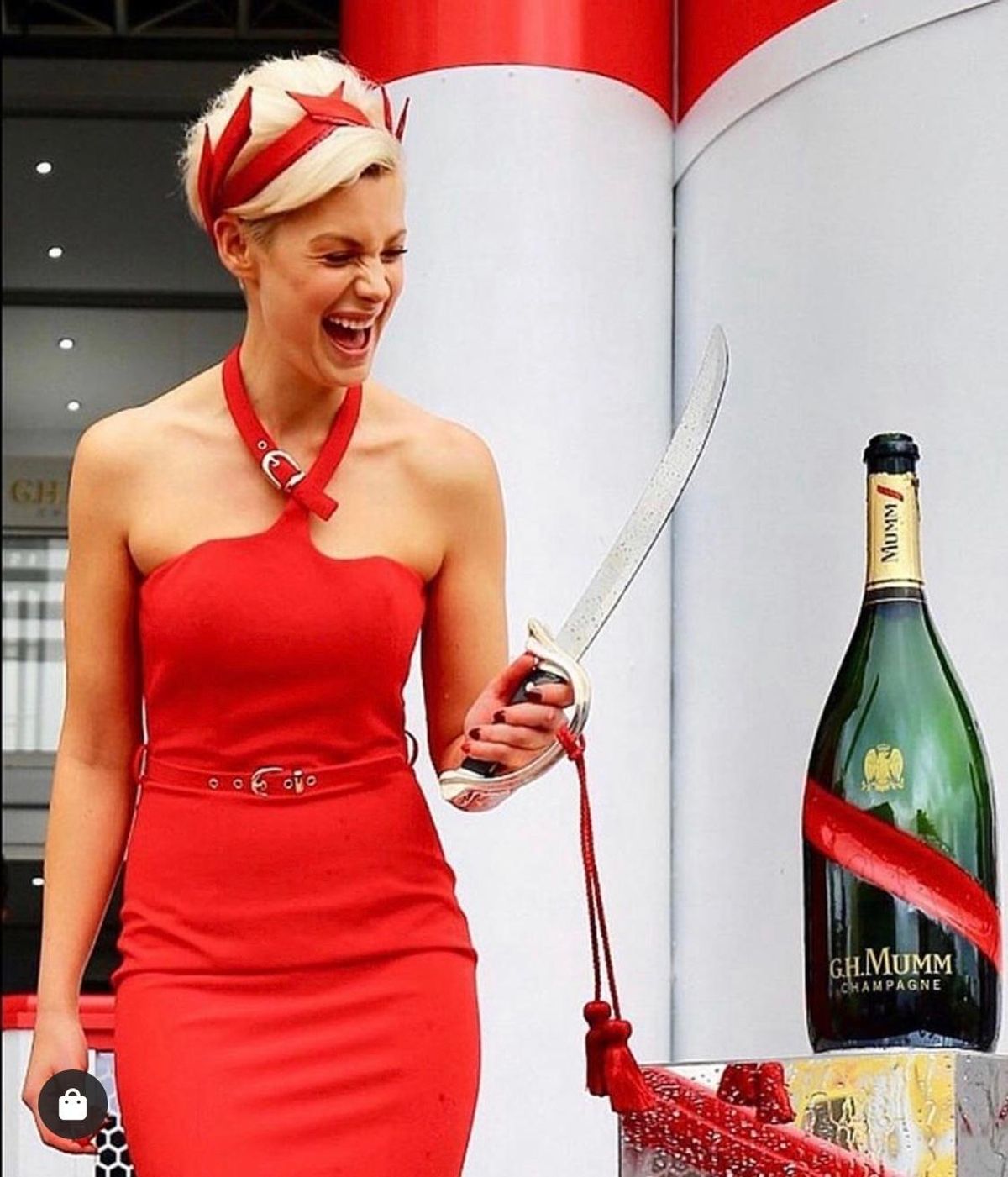 Georgy Collection Athena Dress Red Size M  - Image 9