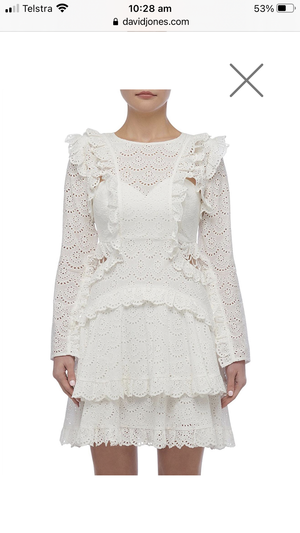 Thurley Ebony Dress - white - size 14 - Image 1