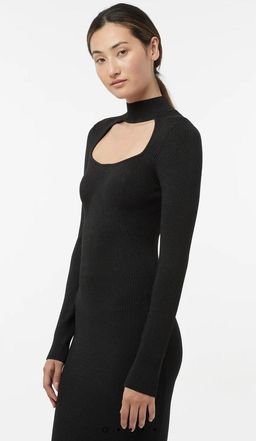 Manning Cartel Virtual Dimensions Knit Midi Dress in Black size S for rent on The Volte - image 4