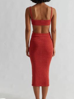  Henne Ineke Dress Red  Size 6 for rent on The Volte - image 4