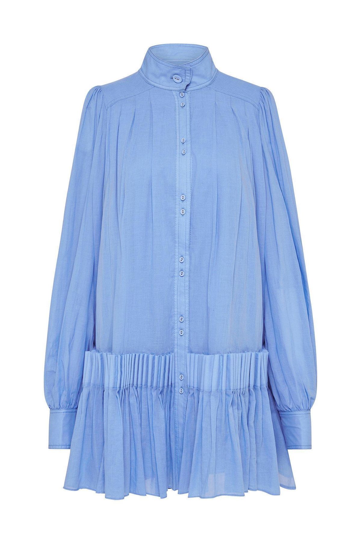 Aje Pavillon Pleat Mini Dress Cornflower Blue Size 8 - Image 5