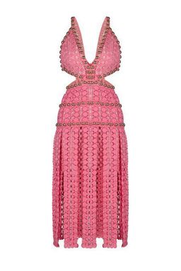 Thurley Titan Midi Dress Pink Size 6 for rent on The Volte - image 4