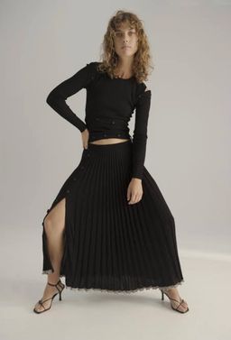 Christopher Esber Deconstruct Long Sleeve Knit Dress Black Size M for rent on The Volte - image 2