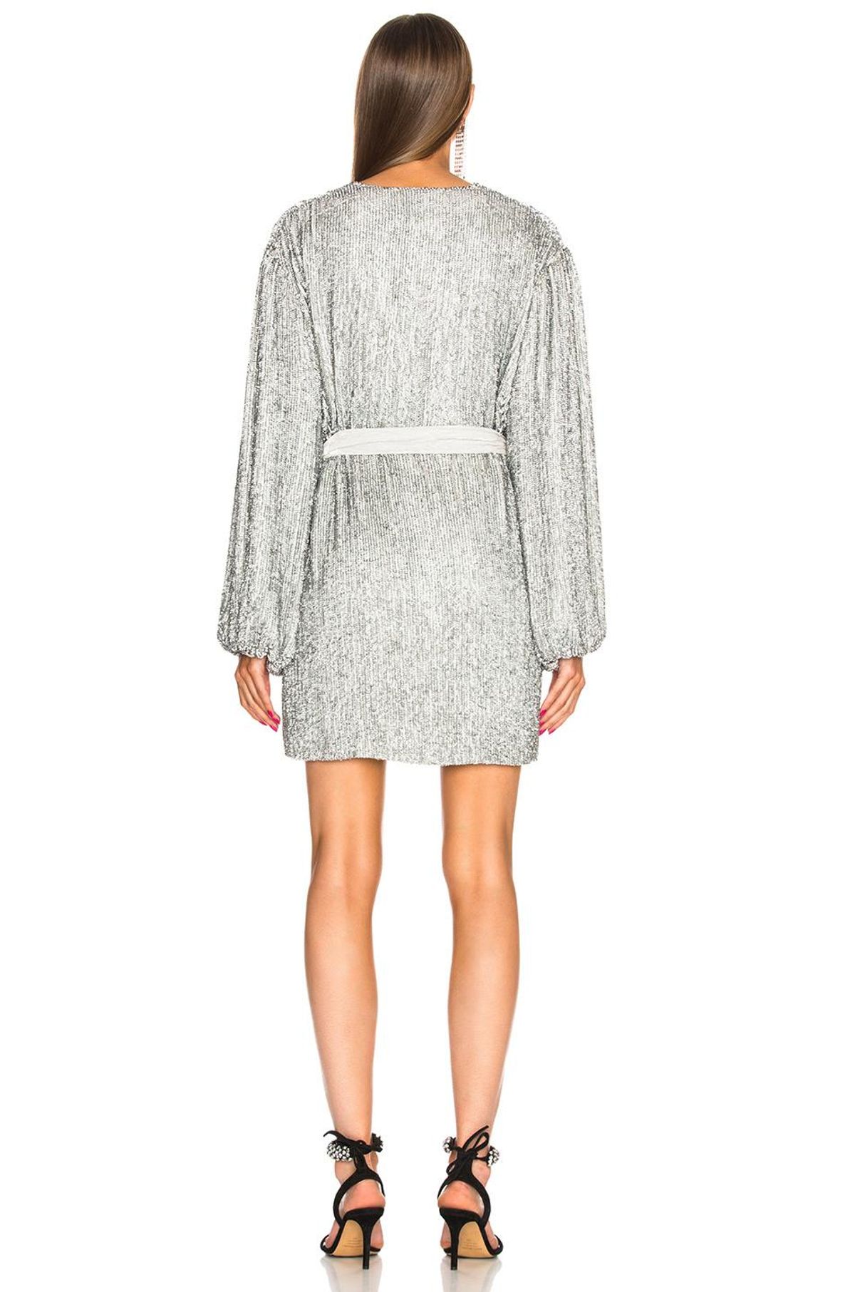 Retrofete Gabrielle Robe in Silver Size 6 - Image 2