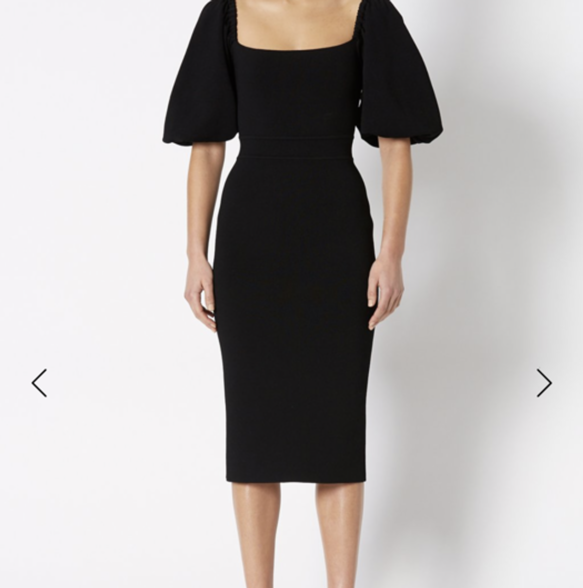 Scanlan Theodore Crepe Knit Coupe SLV Dress Black Size 8  - Image 4