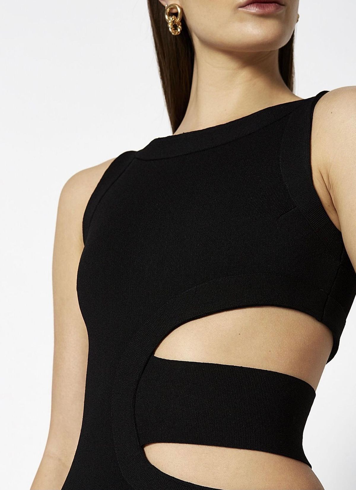 Scanlan Theodore Crepe Gown Black Size 8 - Image 2