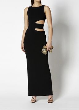 Scanlan Theodore Crepe Knit Gown Black Size 8 for rent on The Volte - image 1