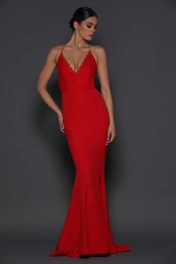 Elle Zeitoune Morocco Red Gown Size 6/8 for rent on The Volte - image 1