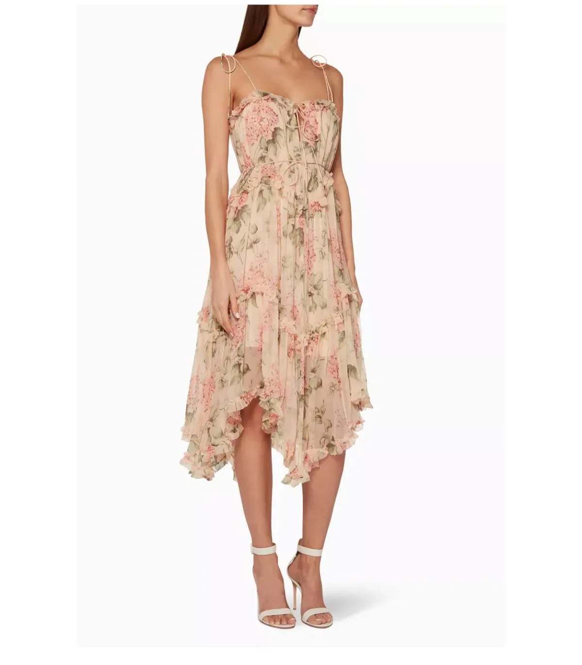 Zimmermann Silk Prima Hydrangea Floating Dress Floral Size 1/ AU 10 - Image 2